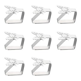 Pack of 8 Tablecloth Clips Stainless Steel Table Cloth Clips Butterfly Motifs Tablecloth Holder for Indoor and Outdoor Garden Tablecloth Clips for Tabletops up to 3 cm Thick