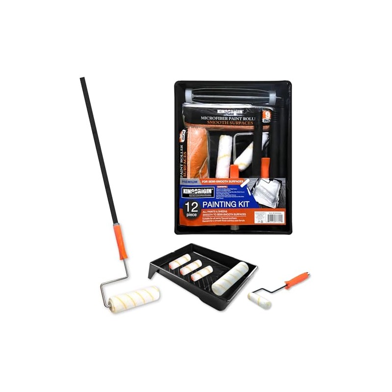 King Origin Paint Roller Kit with Extension Pole (3 ft),