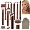 KIROGILY Brochas para Maquillaje, 15 Set de Brochas para Maquillaje,