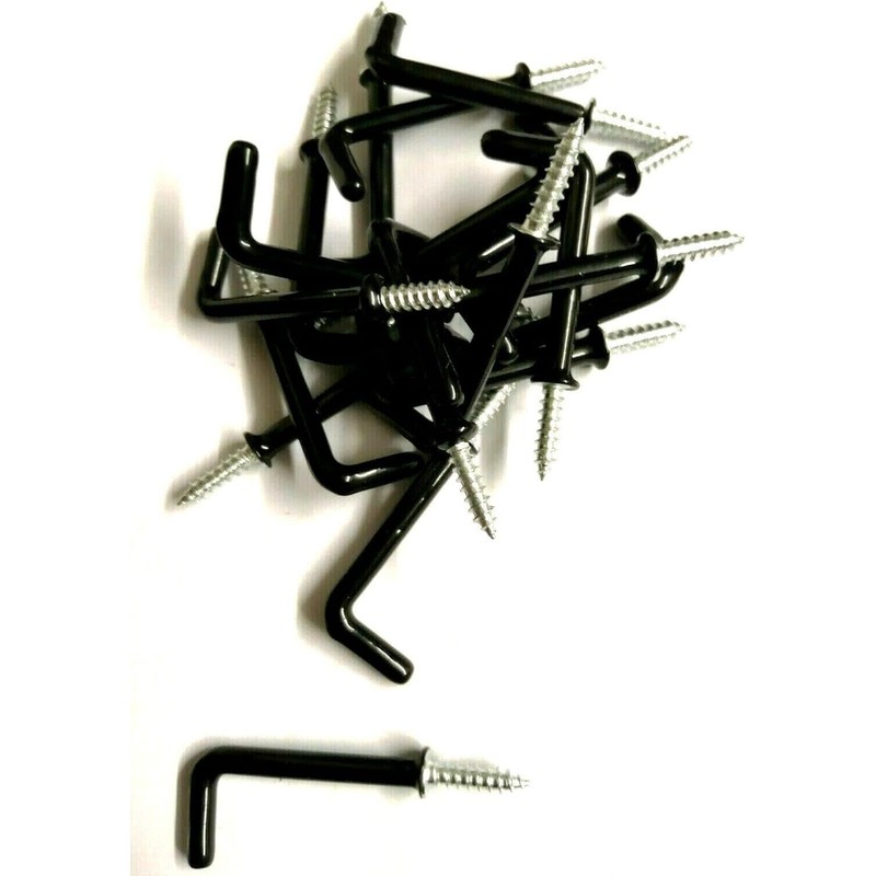 Plastic Coated Square Dresser Hooks - Ceiling Hooks - Screw