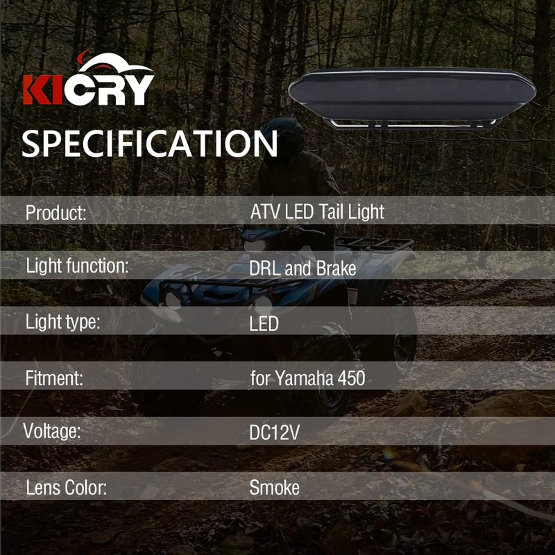 Led Tail Light Brake Assembly for Yamaha 2006-2009 YFZ450 5TG-84710-21-00