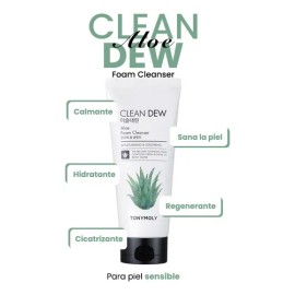 TONYMOLY Clean Dew Espuma Limpiadora de Aloe | 180 ml | Hidratante, Suave y Refrescante | Para Piel Normal o Sensible | Sin ParabenosTONYMOLY Clean Dew Espuma Limpiadora de Aloe | 180 ml | Hidratante, Suave y Refrescante | Para Piel Normal o Sensible | Sin Parabenos
