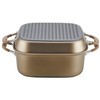 Anolon Advanced Nonstick 2-in-1 Deep Grill Pan and Square Roaster