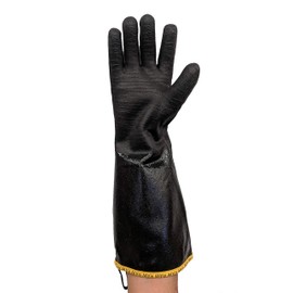Oil Shield, RAW 100% Neoprene Glove, 18" High temperature, Black (Small)