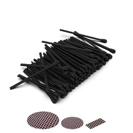 ZIKANI 3" Decorative Black Stic Black Tip Matches (100 Count, with Striker Stickers) | Ideal for Gifts & Home Decor | Premium Short Long Wood Safety Matches by Zikani