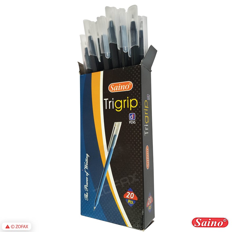 SAINO Trigrip Ballpoint Pens Triangular Grip Giga Pack Smooth Biros