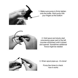 BRIGHTFROM Empty Lotion Pump Bottles 8 Oz, Refillable Plastic Containers, BPA-Free PETE1, Clear, Great for - Soap, Shampoo, Lotions, Liquid Body Soap, Creams and Massage Oil's (Pack of 2, Black)