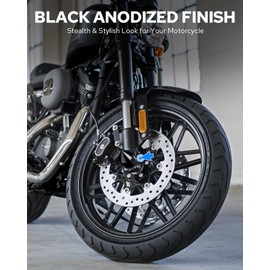 Benlari Black Front Axle Nut Covers fit for Harley, CNC Axle Nut Caps Compatible with Harley Davidson Touring Sportster Trike Dyna Softail Street Glide Road King Iron 883 Fat Boy 2002-2024