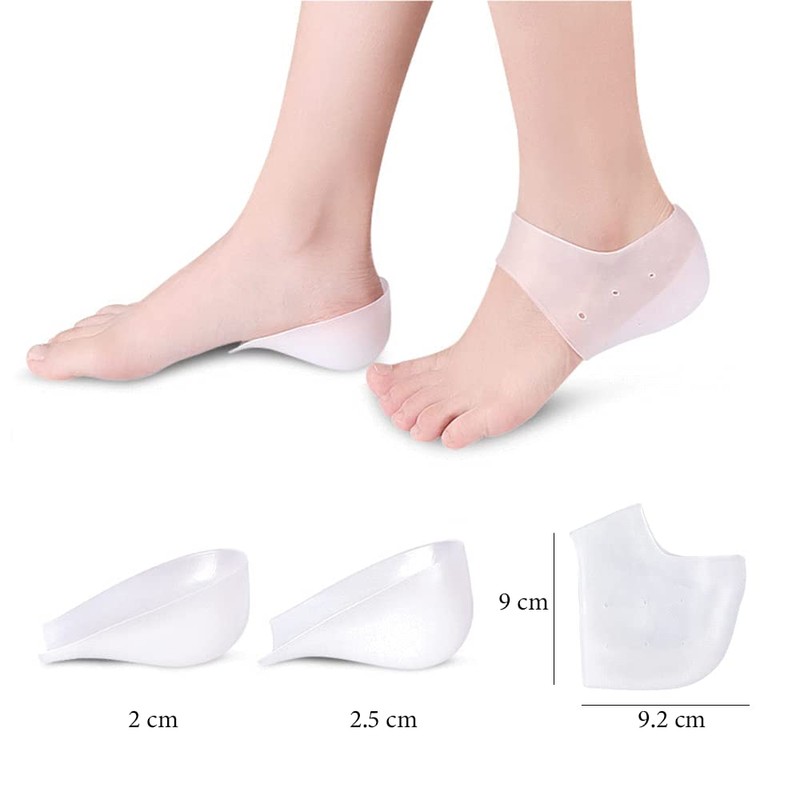 Dr.Pedi Height Increase Heels Cushion Insole, Gel Heel Invisible Height
