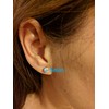 5 Pairs of Surgical Stainless Steel Aurora Borealis Crystal CZ