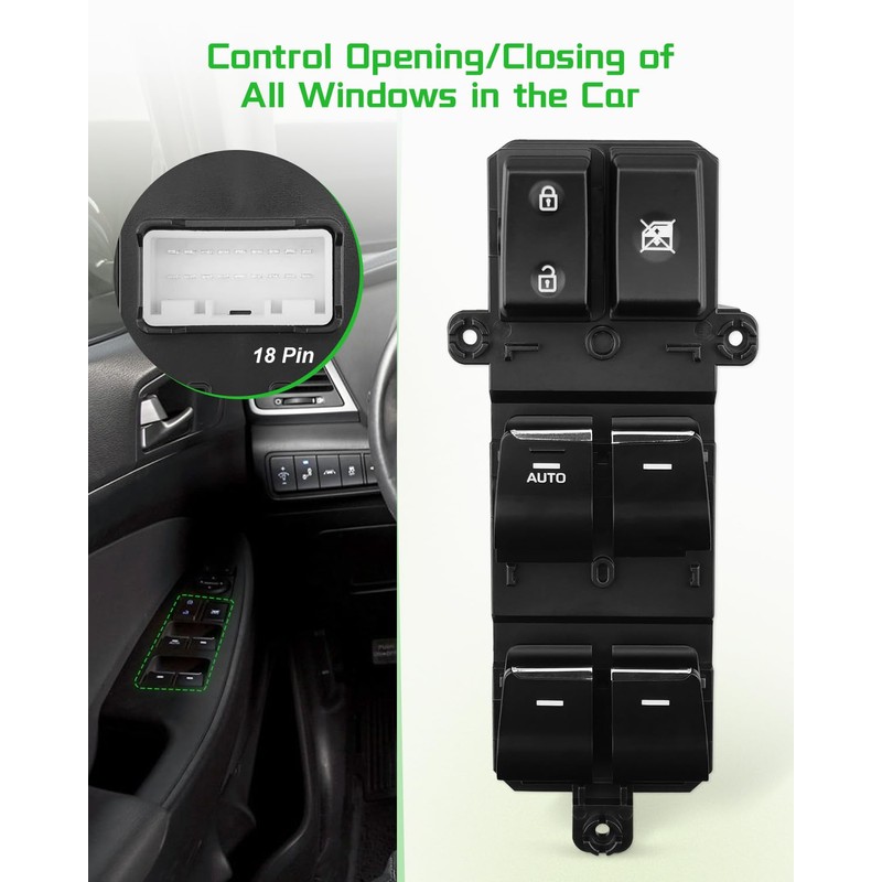 Power Window Switch Driver Side Fit for Hyundai Tucson 2016