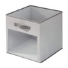 iDesign Emmy Fabric Storage Cube Bin with Front Window, Medium