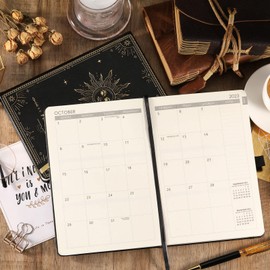 Planner 2023-2024 - Academic Weekly Monthly Planner 2023-2024, July 2023 - June 2024, 5.75" x 8.25", Faux Leather, Back Pocket with 40 Notes Pages - The Sun