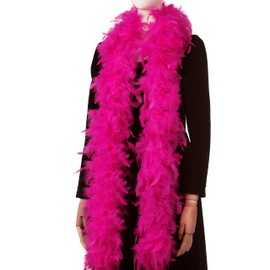 Larryhot Hot Pink Boa Feathers - 45g 2 Yards Boas for Party Bulk,Christmas,Wedding Centerpieces,Concert,Pet and Home Decoration(45g-HotPink)