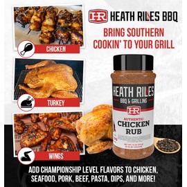Heath Riles BBQ Rub - Chicken Seasoning, Champion Pitmaster Recipe, Legendary Rubs For Smoking & Grilling, 80+ BBQ Championships, 2 lb./32 oz.