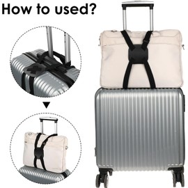 XILIYAI Luggage Straps Bag Bungees, Luggage Straps Suitcase Adjustable Belt for Add a Bag Easy to Travel Suitcase Elastic Strap Belt Travel Essential Accessories