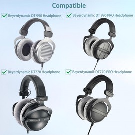 DT770 PRO Ohrpolster Ersatz Kompatibel mit Beyerdynamic DT 990 PRO DT 770 DT990 DT770 PRO Kopfhörer Ohrpolster Kissen (Weiches Gewebe/Hochwertiger Schaumstoff)