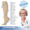 CHARMKING 3 Pairs Open Toe Compression Socks for Women &