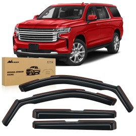 Nilight Durable in Channel Rain Guards for Chevy Suburban 2021 2022 2023 2024 Window Deflectors,Vent Window Visors-4pcs