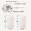 NURADA Large Outdoor Solar Candles Waterproof - 8" x 4"