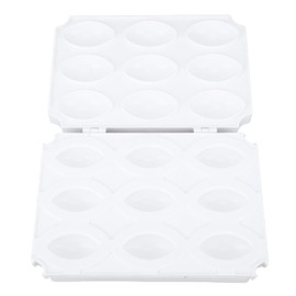 Meatball Manual Meatloaf Maker Press Tool DIY 9 Grids Homemade Meatball Maker Kitchen Accessories (Pure White)