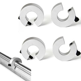 SBR Linear Rail Stopper, SBR20 Linear Rail Stopper, 20 mm Linear Rail Mounting Ring, for SBR20 Linear Rail, CNC Parts, Tool Shaft Limiting, Mounting Ring, Aluminium Alloy (Pack of 4)