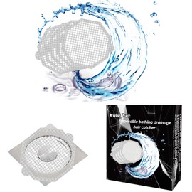 Disposable Shower Drain Hair Catcher Sticker, Floor Drain Bathroom Hair Filter Sticker, Disposable Drain Covers for Shower，Drain Sticker,Suitable for Kitchen, Sink,Bathtub and Bathroom drains. (30)