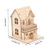 Toyvian 3pcs Christmas Cabin Wooden Christmas House to Paint Wooden