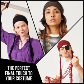 Casualbox Womens Head Scarf Turban Wrap Festival Retro Hair Accessory Turquoise