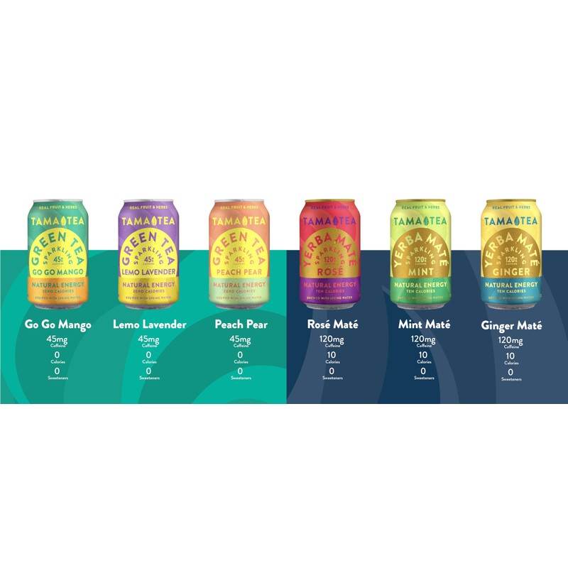 Unsweetened Sparkling Green Tea by Tama Tea - Organic Lemo