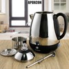 APOXCON Electric Coffee Percolator Stainless Steel Coffee Maker with Clear