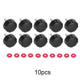 Alomejor 10 Pack Fishing Reel Handle Screw Caps Fishing Reel Power Knob Replacement with Gaskets for Fishing Spinning Reels