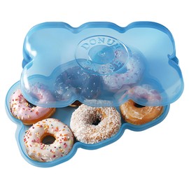 Touch Up Cup Donut Fresh Storage Container Holder, Airtight and Reusable, BPA-Free, As Seen On Shark Tank Products, Pack of 2, Holds 12 Fresh Donuts