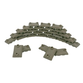 CMC imports 30 x Sandbag Clamping Block, 2 x 3 Nubs, Building Block, WWll Flood, German Army, Dark Beige, Army, Military, City, Choice of Colours (185 - Olive Green)