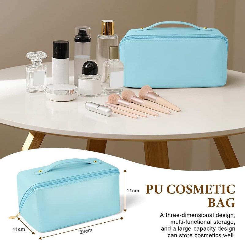 NAKODU Travel Makeup Bag,Large Capacity Cosmetic Bags for Women,Waterproof Portable