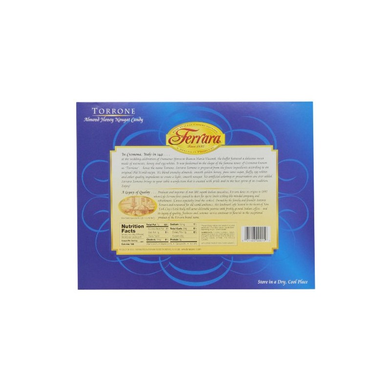 Ferrara Torrone, Almond Honey Nougat Candy, 7.62 Ounce (Pack of