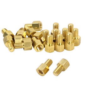 uxcell 20 PCS Hex Standoff Spacer M4 5+6mm Male Female Hexagonal Thread Brass Spacer Standoff Screws Nuts Spacers Standoffs for PCB Motherboard