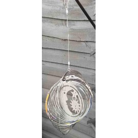 Stainless Steel Wind Spinner - 3D Mobile - Sun Moon Spinner