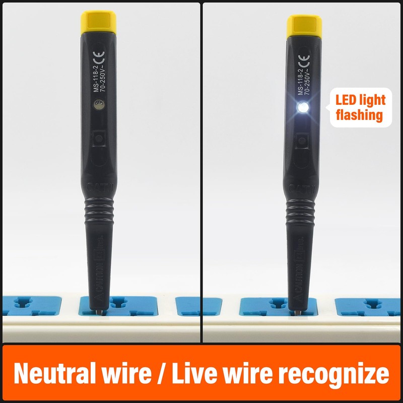 MEET MS-118-2 Multifunction Digital Voltage Tester Pen with White LED