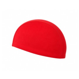 MAPIMANIA- Cuffia da Piscina color rosso per Bambini in Poliestere, Morbida ed Elastica, Protezione Capelli per Piscina e Mare, Comoda e Riutilizzabile