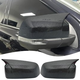 Rear View Mirror Cover, for Ford Ranger 2024 2025 2026 - Carbon Fiber Turn Signal Housing Cover Accessories（Without Turn Signal Cutout）