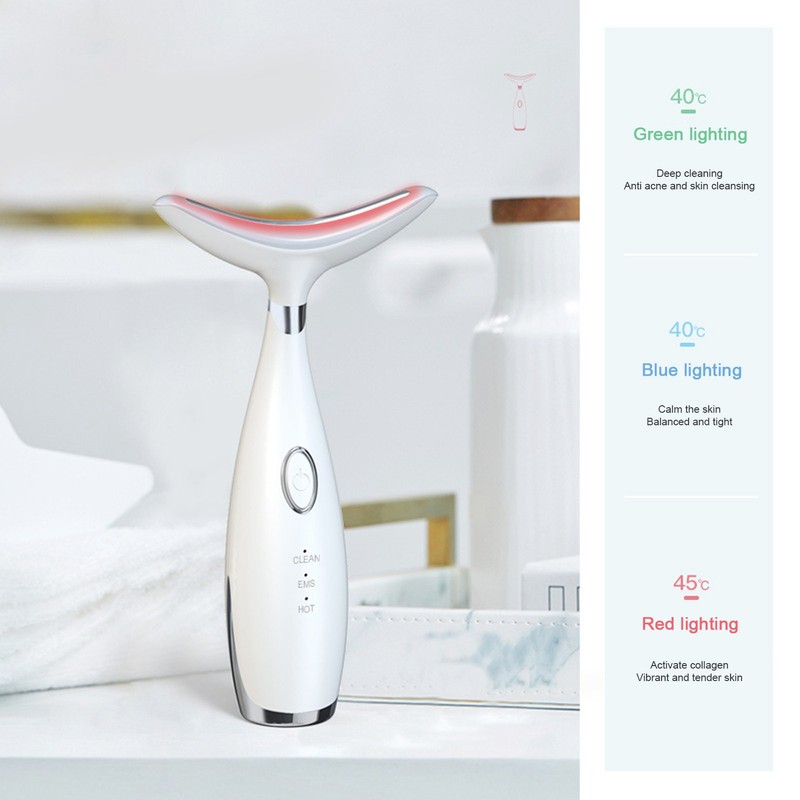 Neck Firming Massager Wrinkle Removal Constant Temperature Microcurrent Neck Skin