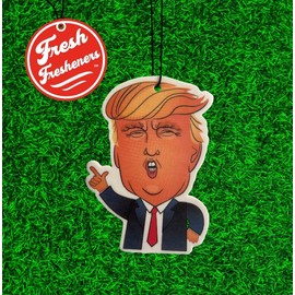 Fresh Fresheners Cute Funny and Aesthetic Car Air Fresheners 4-pack Scented With Premium Oils (Trump)