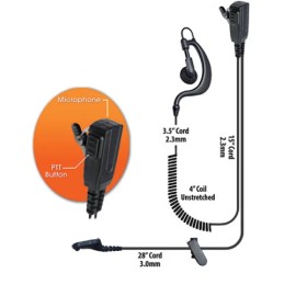 Two-Way Radio Klein BodyGuard Split-Wire Earpiece for Motorola APX XPR TRBO Radios