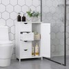 CIPACHO Bathroom Storage Cabinet,Side Storage Organizer Cabinet with 4 Drawers