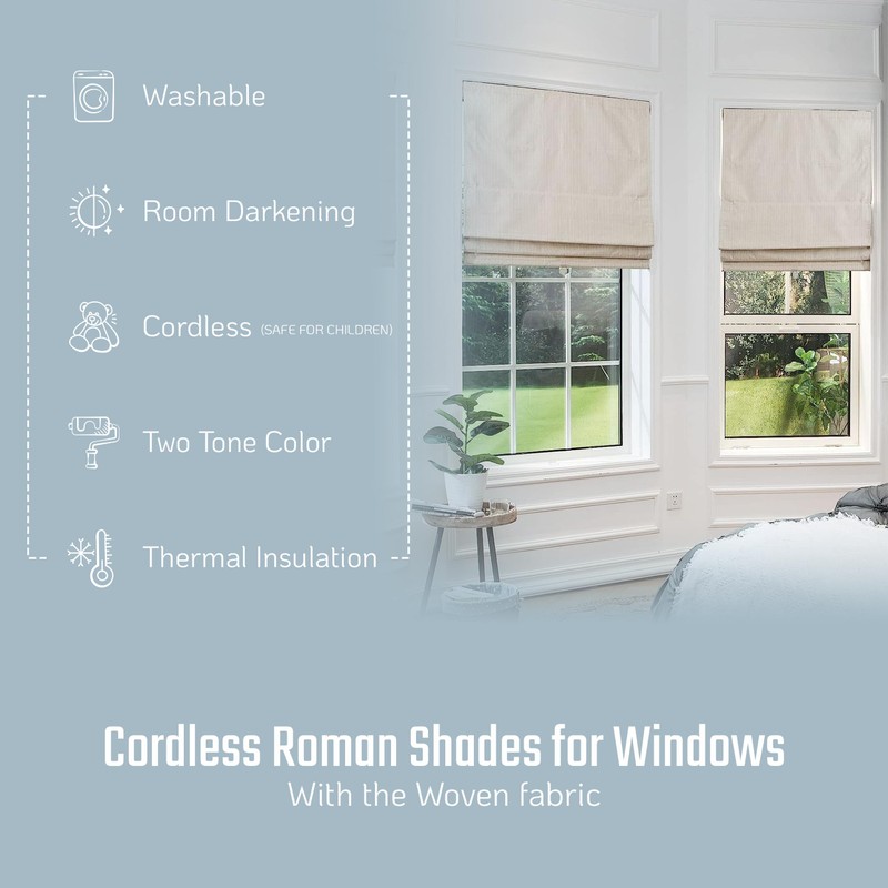 Everyday Celebration Roman Shades - Room Darkening, Cordless Pull Down