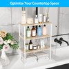 Golener Countertop Organizer Corner Shelf, 2 Tier Adjustable Stackable Corner