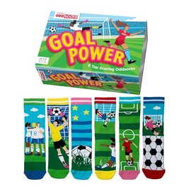 United Oddsocks Goal Power Socks with 6 Top Scoring Socks in Gift Box | UK 4-8 | EUR 37-42 | US 6½-10½, Multi-Colour, multicoloured