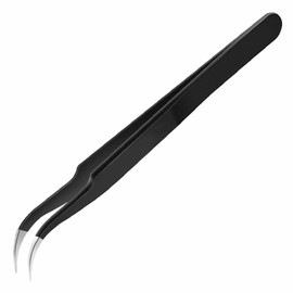 Precision Tweezers, Anti-Static Stainless Steel Eagle-Beak Tweezer for Electronics, Crafts, Welding, and Jewelry Making Industrial Tweezers