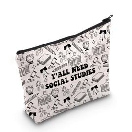 Social Studies Gift Y'all Need Social Studies Cosmetic Bag History Teacher Gift (Y'all Need Social Studies CA Bag)